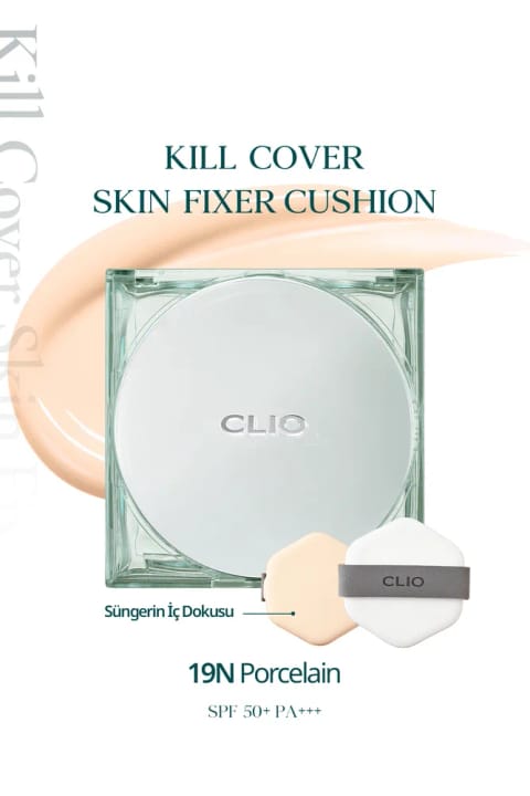 کوسن فونداسیون مات و ماندگار CLIO Kill Cover Skin Fixer Cushion + رفیل (19N ...