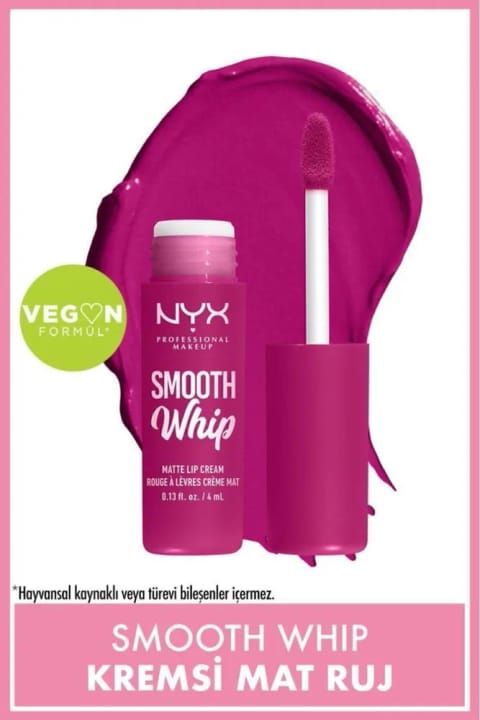 رژ لب مایع مات کرمی NYX Professional Makeup Smooth Whip - Bday Frosting