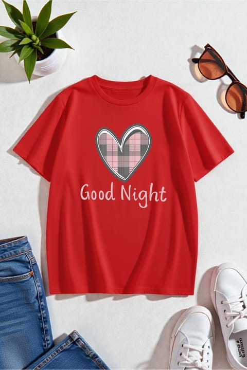 تی‌شرت طرح قلب Night یونیسکس uyguntarz