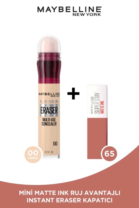میبلین نیویورک کانسیلر Instant Anti Age Eraser - 00 Ivory و مینی Super ...