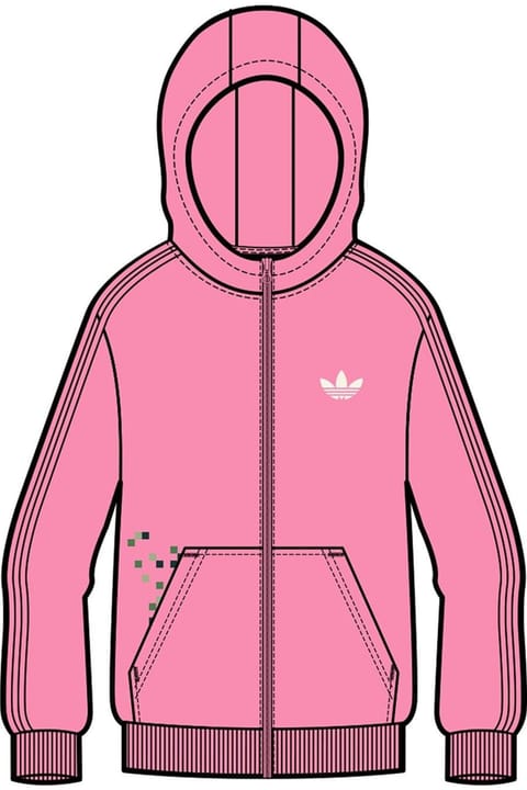 سویشرت هودی ادیداس یونیسکس بچگانه صورتی GFX FZ HOODIE JZ9933