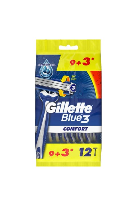 Gillette 3 Comfort تیغ اصلاح یکبارمصرف 9+3 عددی ۱۲ عددی