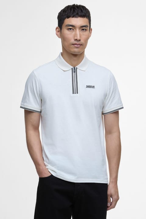 پولو یقه باربور B.Intl Ollie Twin Tipped Placket WH32 Whisper White