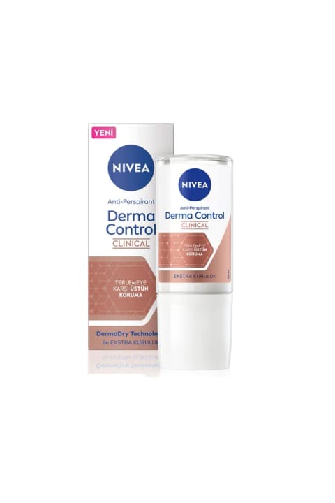 NIVEA Derma Control Clinical محافظت برتر زنانه دئودورانت رول‌آن ۵۰ میلی‌لیتر
