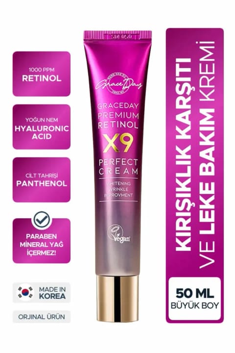 Grace Day Premium Retinol Anti-Leke و ضد چروک، روشنکننده و مرطوبکننده