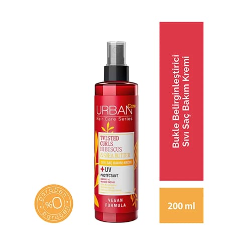 Urban Care Twisted Curls هیبیسکوس و کره شی کرم مراقبت مو مایع حالتدهنده فر ۲۰۰ میلیلیتر