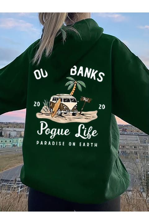 سویشرت اورسایز چاپ Outer Banks یونیسکس uyguntarz