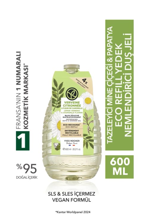 Yves Rocher Eko Refill یدکی شاور ژل - مرطوبکننده و شادابکننده گل مینا