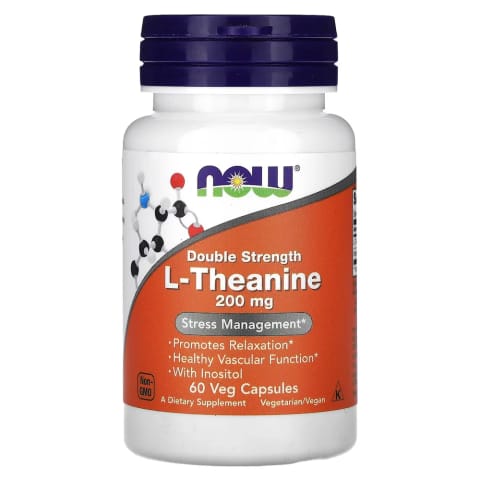 NOW Foods ال-تیانین Double Strength 200 mg 60 کپسول