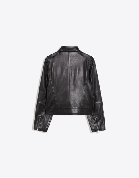 Bershka ژاکت چرمی بایکر با زیپ