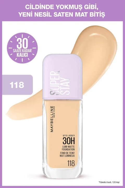 Maybelline New York Super Stay Lumi Matte فونداسیون - 118