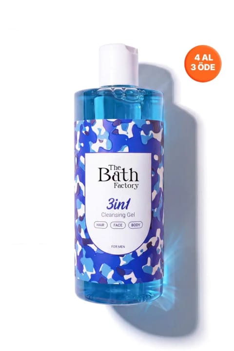THE BATH FACTORY شوینده 3 در 1 مخصوص آقایان مو، صورت و بدن 400 میلیلیتر