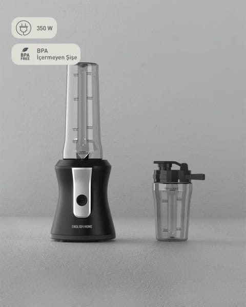 میکسر شیک سموثی English Home KBL 3001 حجم 600 میلی‌لیتر مشکی-کروم