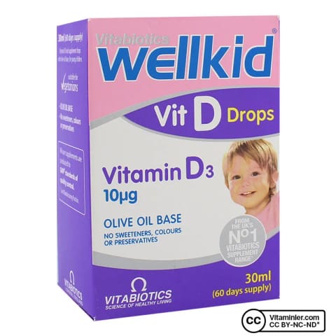 قطره Vitamin D3 Wellkid Vitabiotics 30 mL