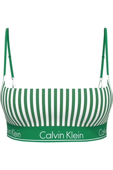 مایو بیکینی زنانه سبز-سفید Calvin Klein