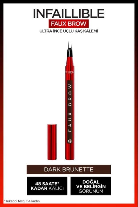 مداد ابرو اولترا نازک L'Oreal Paris Infaillible Faux Brow - Dark Brunette
