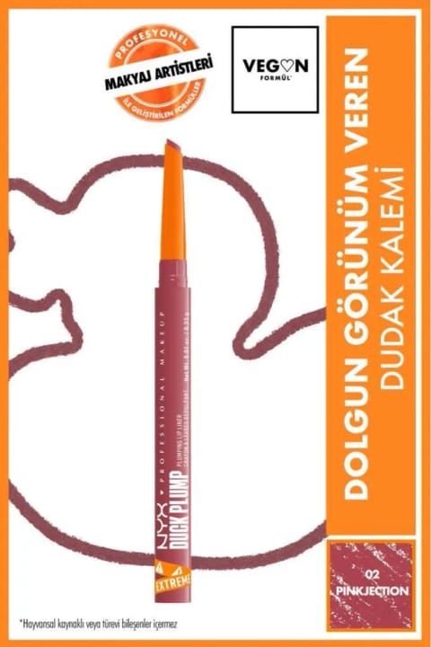 مداد لب NYX Professional Makeup Duck Plump حجم دهنده - 02 Pin...