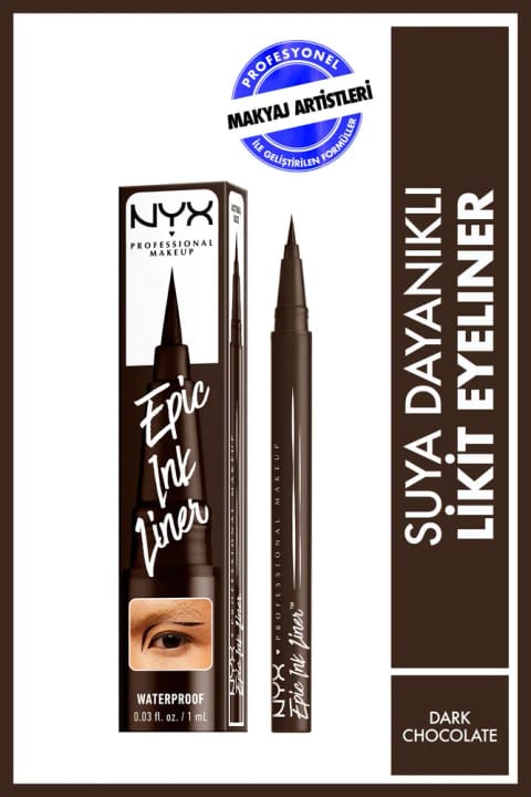 Nyx Professional Makeup Epic Ink Liner - Dark Chocolate - قهوه‌ای خط چشم