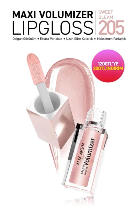 Alix Avien Maxivolumizer Lipgloss 205 - Sweet Gleam - ماندگار و مرطوب‌کننده ...