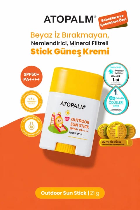 کرم ضد آفتاب استیک Atopalm با فیلتر معدنی برای نوزادان و کودکان Outdoor Sun