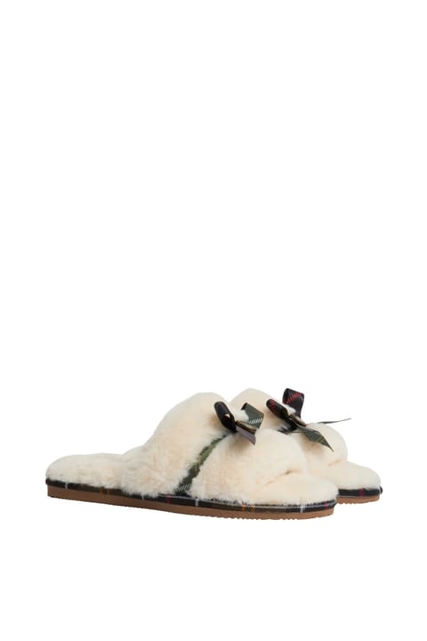دمپایی روفرشی Barbour مدل Eleanora رنگ CR11 Cream