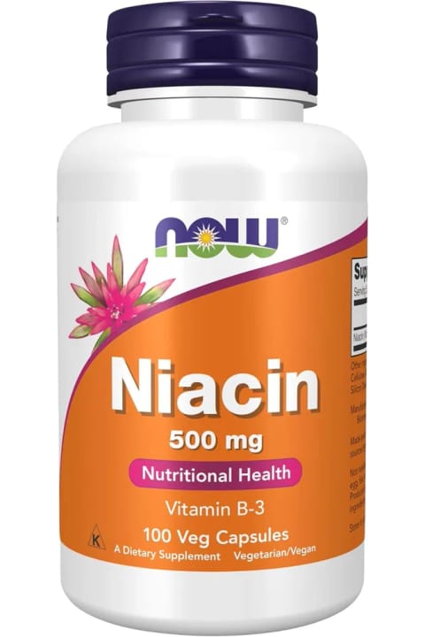 Now Foods نیاسین 500 میلی‌گرم، 100 کپسول گیاهی