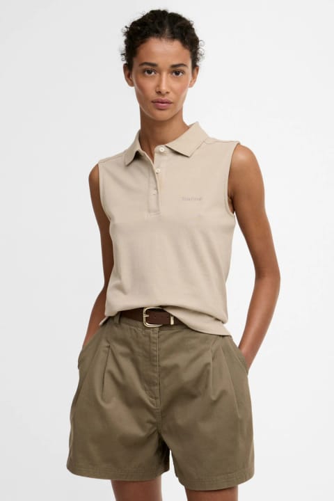 پولو یقه Barbour مدل Bowford SN31 رنگ Light Sand